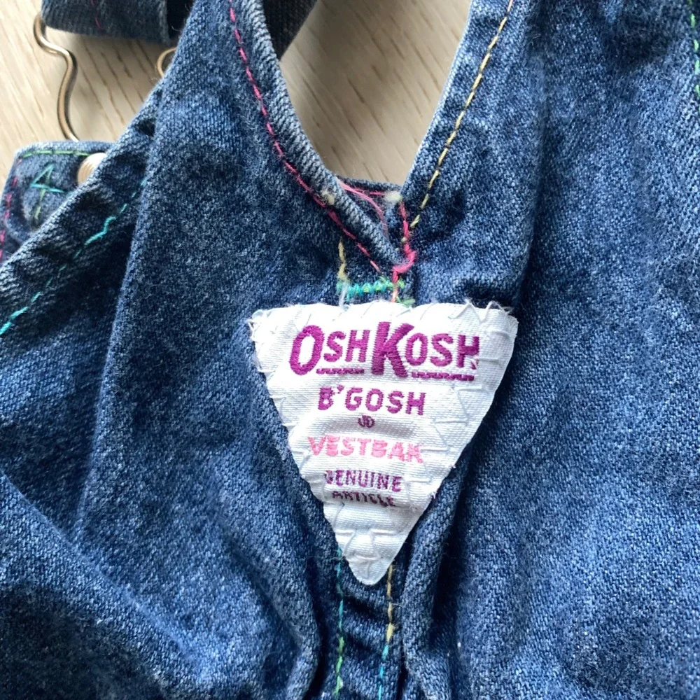 Vintage Oshkosh B'gosh Vestbak Overalls‎ Girls Denim Size 18 Months